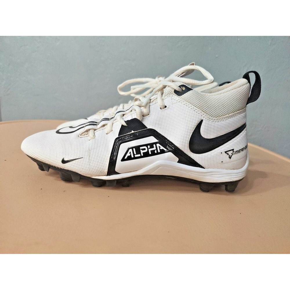 Nike Men's Alpha Menace Varsity 3 CV0586-100 White Football‎ Cleats Shoes Sz 7